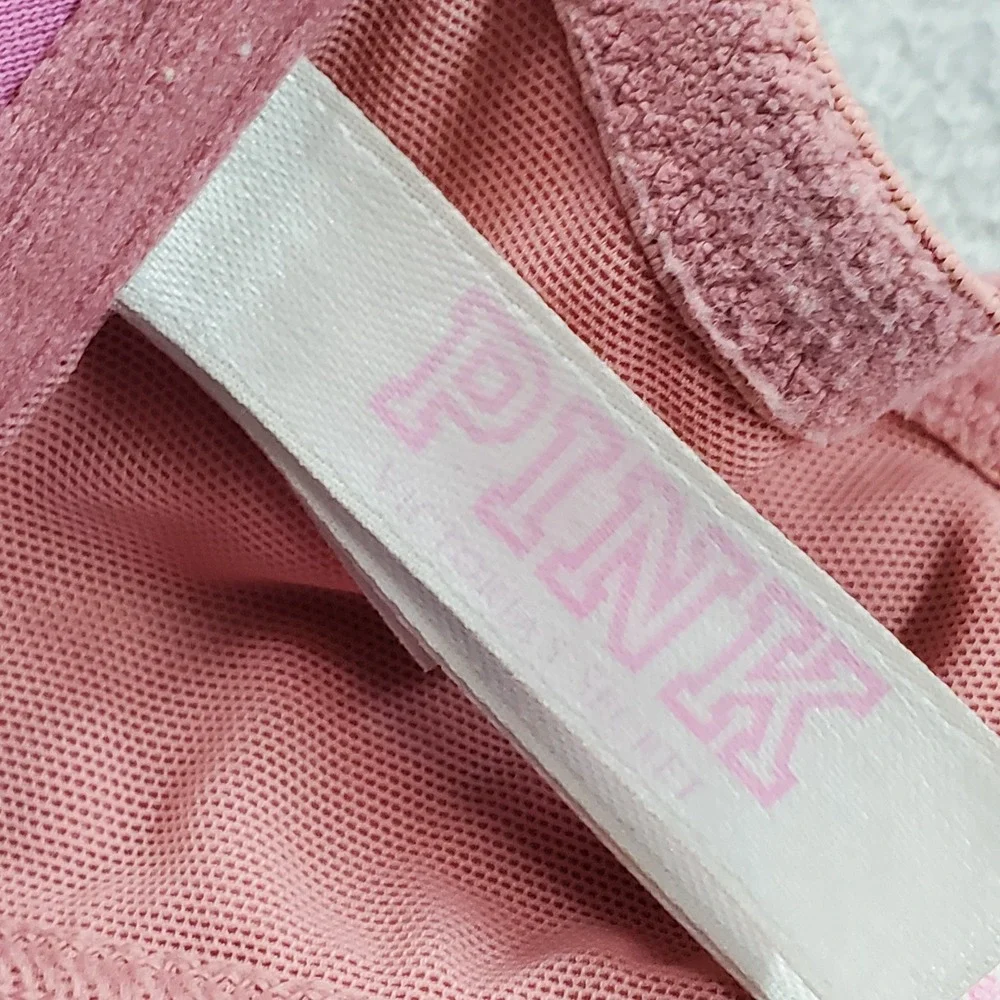 PINK Women Bra 36D Pink Wear Everywhere Push Up Underwired Front Closure READ